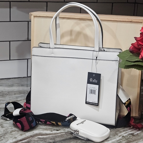 NWT Karl Lagerfeld Paris Maybelle Satchel Crossbody Bag - Picture 12 of 13